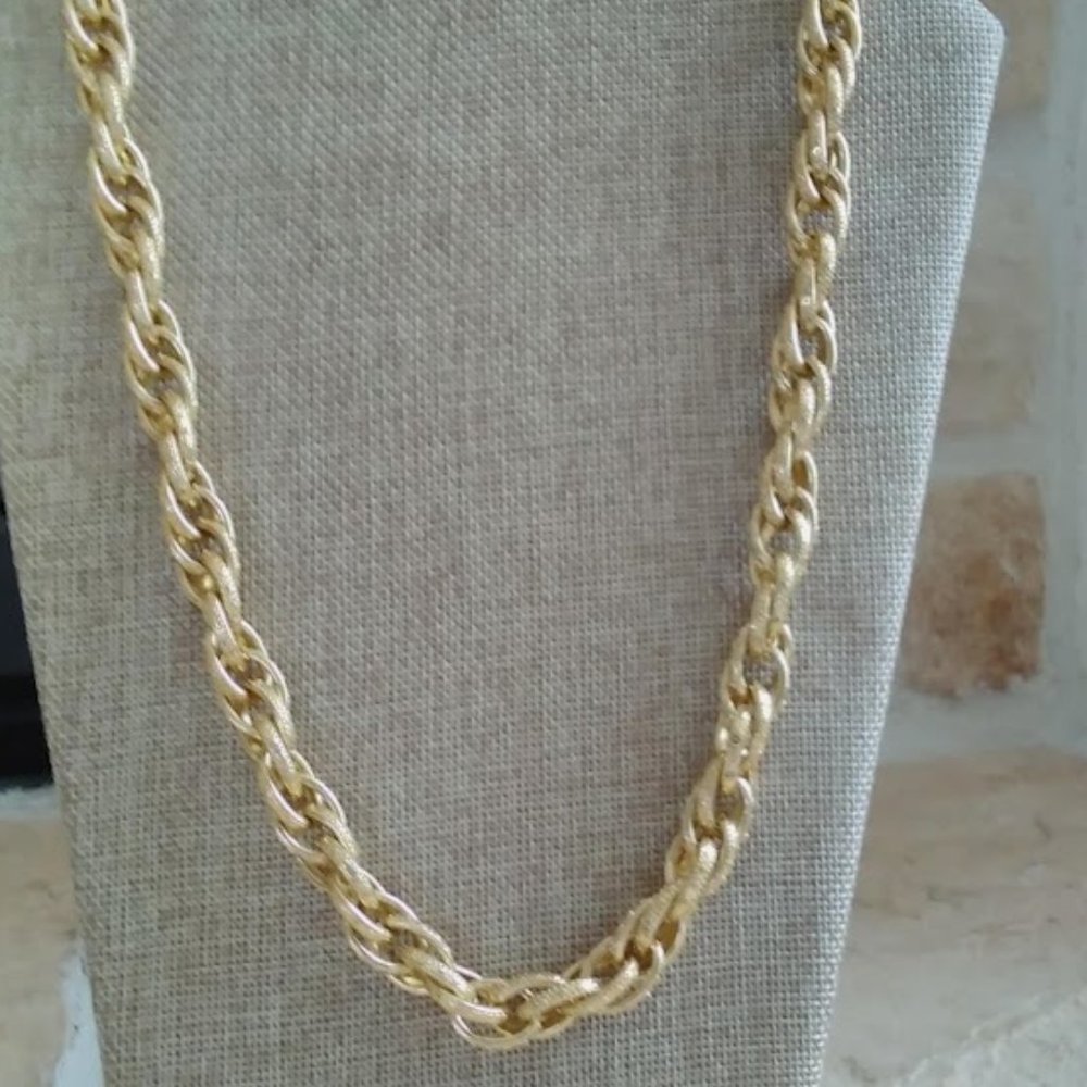 Double chain Gold Tone Necklace
